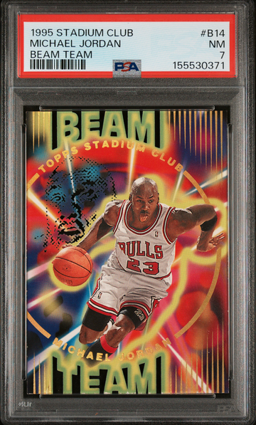 1995 Stadium Club Michael Jordan Beam Team B14 PSA 7