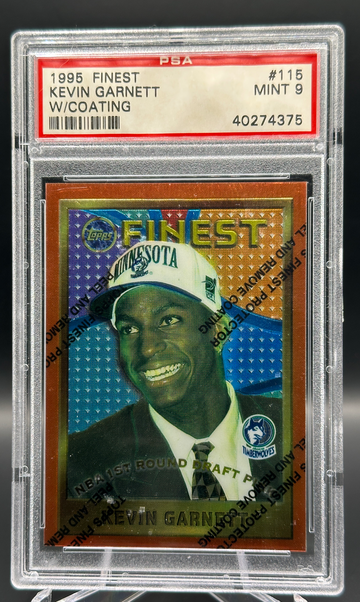 1995 Finest #115 Kevin Garnett W/Coating PSA 9