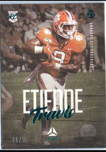 2021 Luminance Travis Etienne Jr Teal /35 Rookie