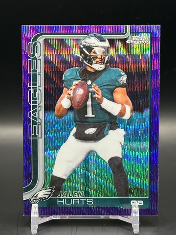2025 Topps Chrome Jalen Hurts Purple Wave Refractor /75