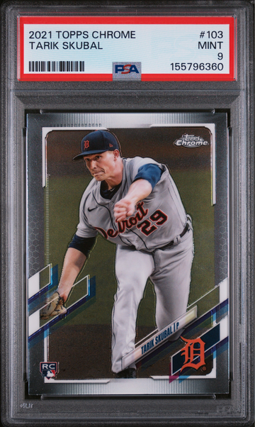 #103 Tarik Skubal 2021 Topps Chrome PSA 9