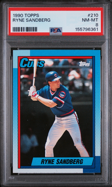 #210 Ryne Sandberg 1990 Topps PSA 8