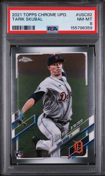 USC82 Tarik Skubal 2021 Topps Chrome Update PSA 8