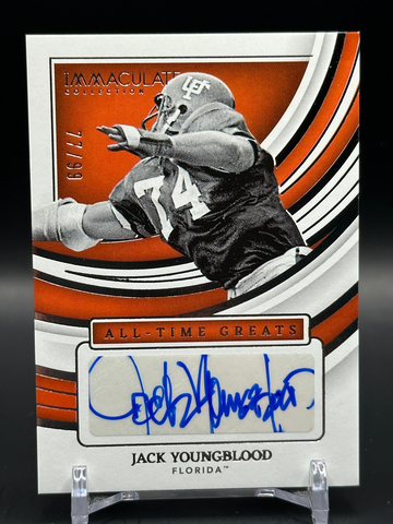 GS-JYO Jack Youngblood 2022 Panini Immaculate Collection Collegiate - All-Time Greats Signatures #/99