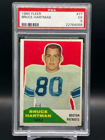 #77 Bruce Hartman 1960 Fleer Rookie PSA 5