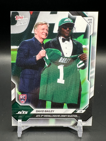 2026 Topps Now #DBAI David Bailey Draft Day rookie card