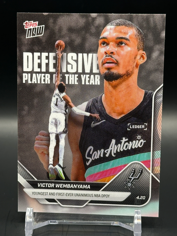 2026 Topps Now #DPOY Victor Wembanyama Defensive player of the year