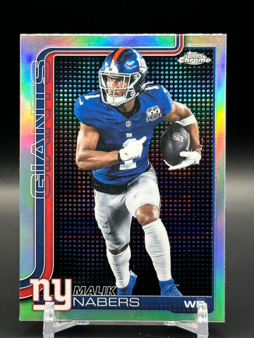 #225 Malik Nabers 2025 Topps Chrome - Lightboard Logo