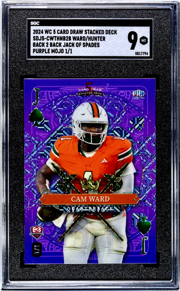 WildCard 5 Card Stacked Deck #SDJS-CWTHNB2B Cam Ward/Travis Hunter Back 2 Back Jack of Spades