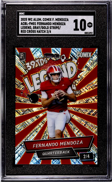 Fernando Mendoza Rookie Wild Card Alumination Comix Legend /4 SGC 10