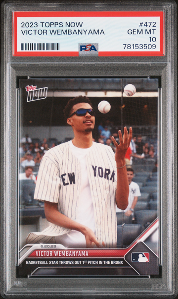 2023 Topps Now Victor Wembanyama #472 PSA 10 1st Pitch 