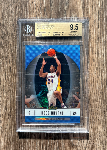 2006-07 Topps Finest Kobe Bryant Blue Refractor 032/299 BGS 9.5