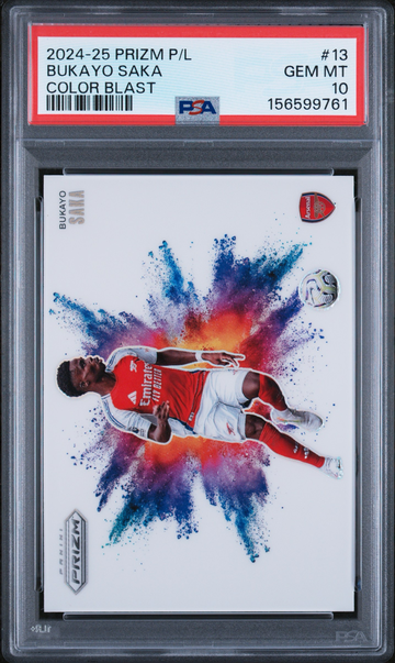 2024-25 Prizm P/L Bukayo Saka Color Blast PSA 10