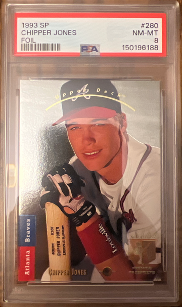 1993 SP Chipper Jones RC #280 PSA 8