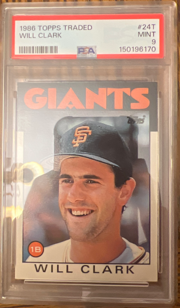 1986 Topps Traded Will Clark RC #24T PSA 9