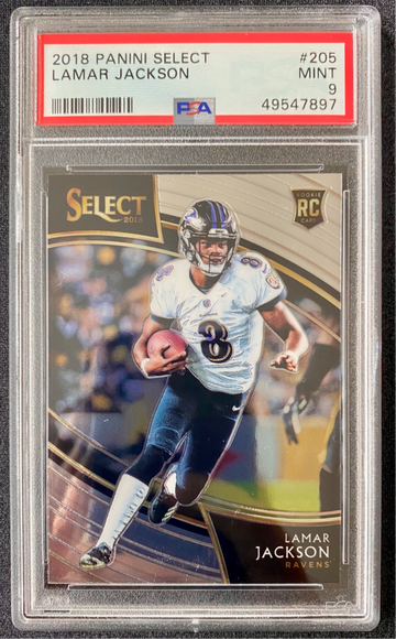 2018 Panini Select Field Level Lamar Jackson RC PSA 9💥