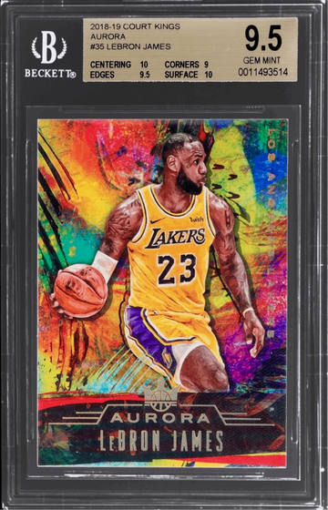 2018 Panini Court Kings LeBron James Aurora BGS 9.5 POP 4 Rarest Year Case Hit