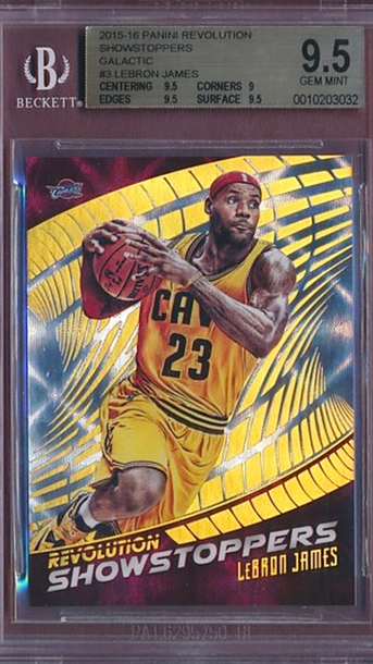 2015 Panini Revolution Showstoppers Galactic LeBron James BGS 9.5 GEM MINT POP 7
