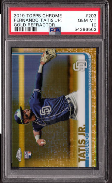2019 Topps Chrome Fernando Tatis Jr. Gold Refractor RC
