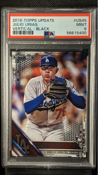 2016 Topps Update Julio Urias RC - Black Parallel 