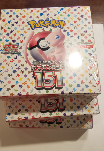 Lot of (3) Pokemon Japanese 151 sealed Boxes