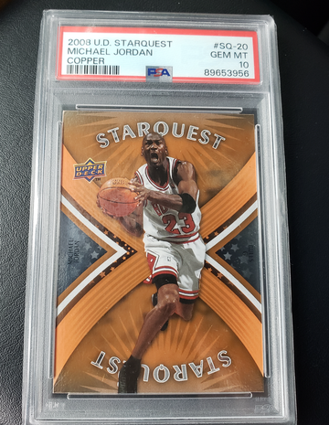 2008 UD Starquest Copper SQ 20 MICHAEL JORDAN PSA 10