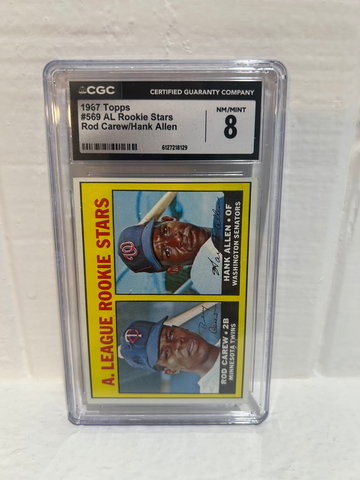 1967 Topps AL Rookies Rod Carew/Hank Allen #569 CGC 8- High Grade!!!