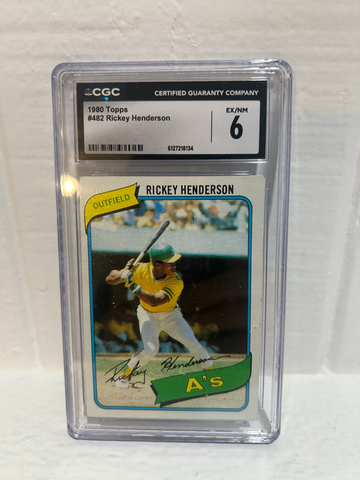 1980 Topps Rickey Henderson RC CGC 6
