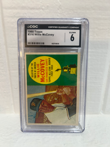 1960 Topps WILLIE McCOVEY #316 CGC 6!!!