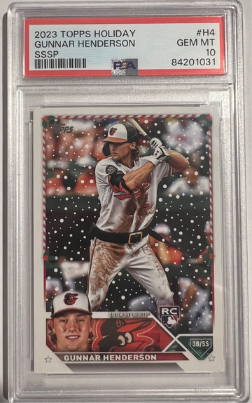 2023 Topps Holiday Gunnar Henderson #H4 SSSP PSA 10