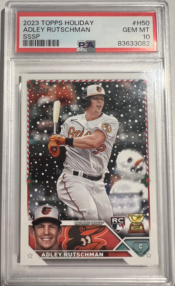 2023 Topps Holiday Adley Rutschman #H50 SSSP PSA 10