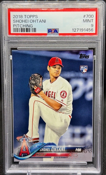 2018 Topps #700 Shohei Ohtani RC Pitching PSA 9