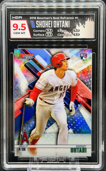 2018 Bowman’s Best Refractor #1 Shohei Ohtani RC HGA 9.5 Gem Mint