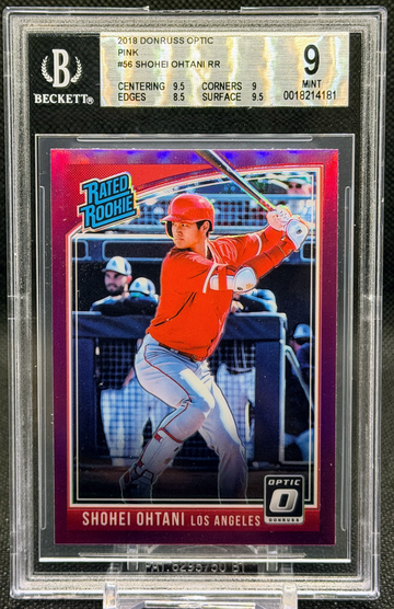 2018 Donruss Optic Pink #56 Shohei Ohtani RC Batting Rated Rookie BGS 9