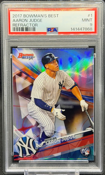 2017 Bowman's Best Refractor #1 Aaron Judge RC PSA 9