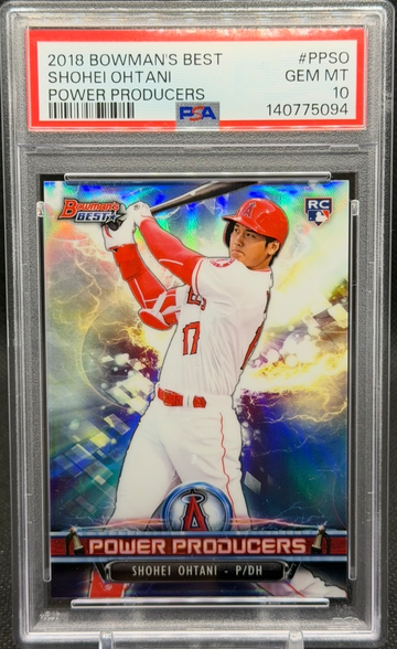2018 Bowman's Best Shohei Ohtani RC Power Producers #PP-SO Refractor PSA 10