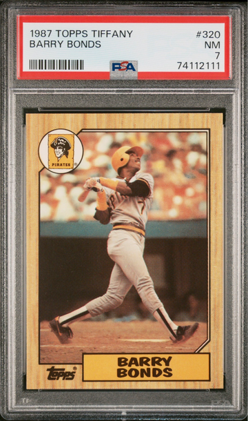 1987 Topps Tiffany #320 Barry Bonds RC PSA 7