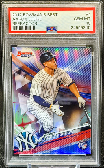 2017 Bowman’s Best Refractor #1 Aaron Judge RC PSA 10 Gem Mint