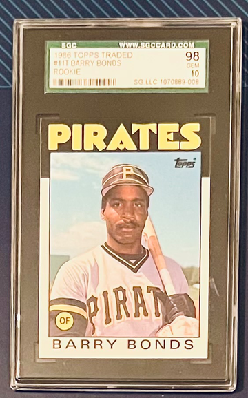 1986 Topps Traded #11T Barry Bonds Rookie Pirates SGC 10 Gem Mint