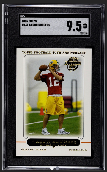2005 Topps #431 Aaron Rodgers RC SGC 9.5 Mint+ Rookie