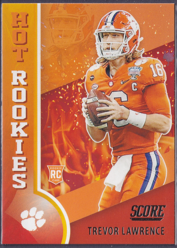 2021 Panini Score Trevor Lawrence Hot Rookies #HR1 Clemson Tigers Jaguars