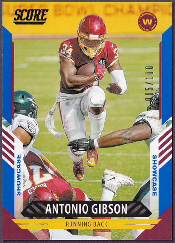 2021 Panini Score Antonio Gibson Showcase #80 /100