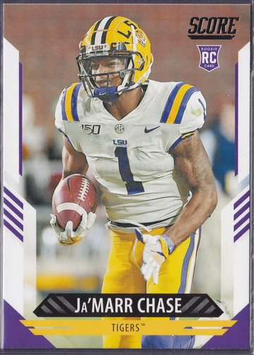 2021 Panini Score Ja'marr Chase #325 Rookie LSU Tigers Bengals