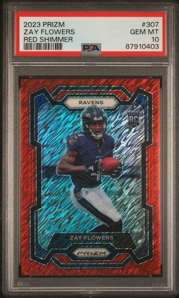 2023 Prizm Zay Flowers Red Shimmer /35 PSA 10 #307