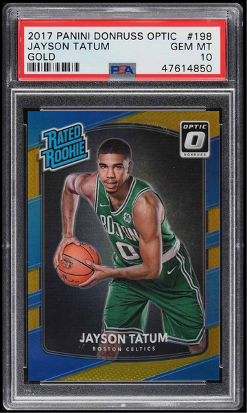 2017 Donruss Optic Jayson Tatum Gold #/10 PSA 10 