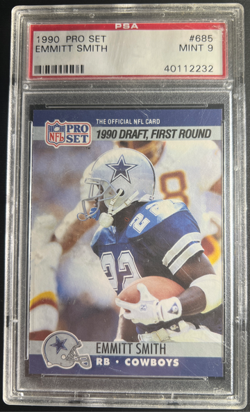 1990 Pro Set Emmitt Smith #685 PSA 9 Mint Rookie 
