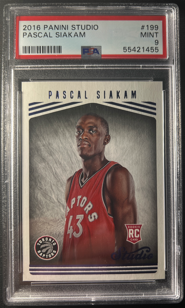 2016 Panini Studio Pascal Siakam #199 PSA 9 Mint Rookie 