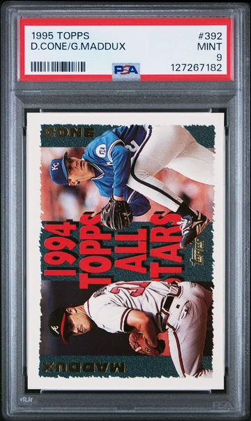 1995 Topps David Cone / Greg Maddux All Stars #392 PSA 9 Mint