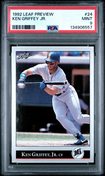 Ken Griffey JR 1992 Leaf Preview #24 PSA 9 Mint