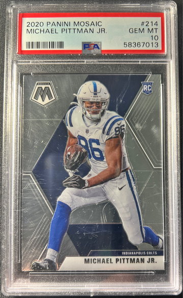 2020 Panini Mosaic Michael Pittman Jr. #214 PSA 10 Gem Mint Rookie Fast Shipping